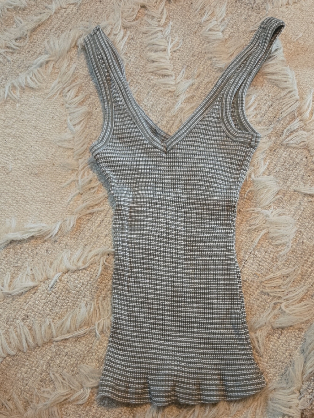 Cotton On Green Ribbed V-Neck Tank Top